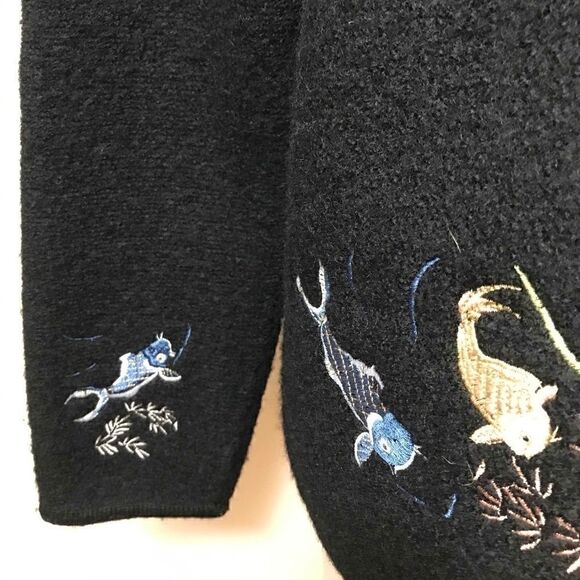 WOOL Vintage Sweater Jacket With Embroidery 🌻 - Picture 7 of 11